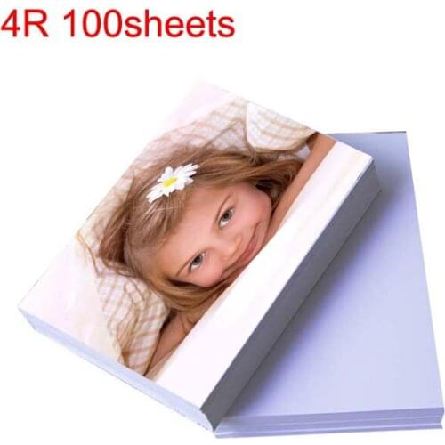 4R 100 Sheets Glossy Photo Paper For Inkjet Printer paper Supplies