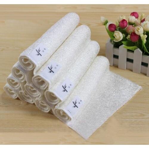 5pcs Oil-proof Dish Cloth Bamboo Fiber Towel Magic Kitchen Cleaning Wipe Dropper Serviette De Fibre Elyaf Havlu Kitchen Tools