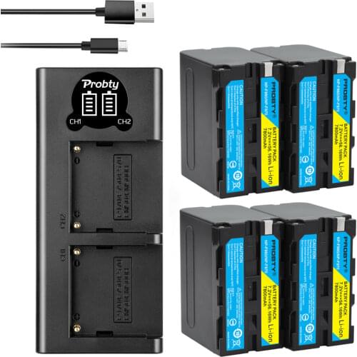 7800mah NP F960 NP F970 NP-F960 NP-F970 F950 Battery +LED USB Charger For Sony PLM-100 CCD-TRV35 MVC-FD91 MC1500C L10 TR555 VX22