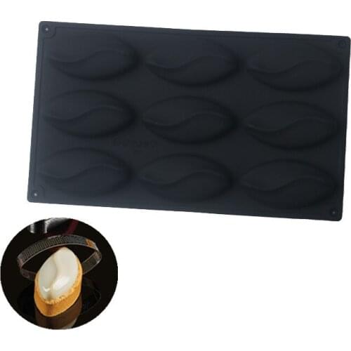 9 Holes Hill Shapes Bread Mold Silicone Cake Mould Non Stick Tart Tray Baguette Loaf Baking Pan Pastry Tart Mould Dessert Pan