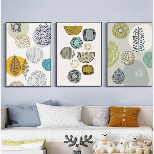 Abstract Geometric Scandinavia Canvas Painting Nordic Interior Poster and Print Wall Art Pictures for Living Room Home Decor