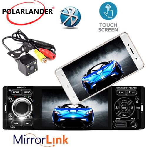 Car MP5 Player auto audio Autoradio Car Radio Rear view camera auto tapes Microphone Bluetooth Stereo 4" 1 Din Touch Screen
