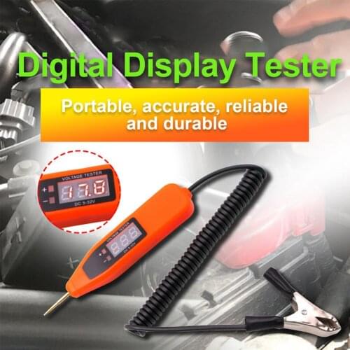 Auto Circuit Tester Digital Electrical System Voltage Tester Repair Tool For Cars Trucks Boats Trailers Motorcycles
