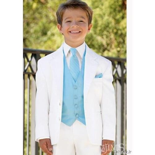 Custom white two Button Boy Tuxedos Notched Lapel Children Suit Kid Wedding/Prom Suits three piece suit (jacket+vest+pants+tie)