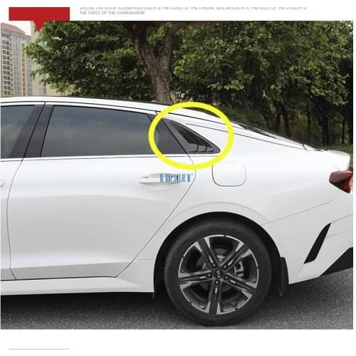 Car Quarter Side Window Cover Louver Scoop Vent for Kia optima k5 2020 2021 Bright Blac