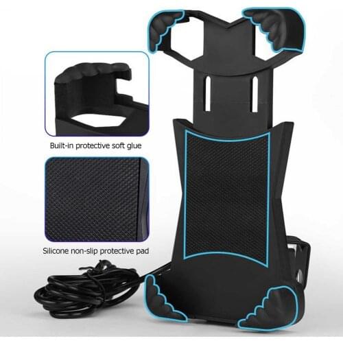 Mobile Phone Bracket Bicycle Phone Mount With Charger Phone Holder With Switch 12-90V Electric Car Usb Zipper Lock Phone Rack