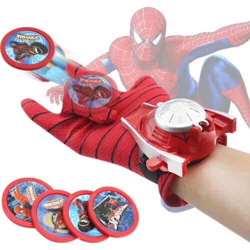 Disney Marvel Spiderman gloves send wrist launcher toy Batman gloves anime Avengers Iron Man children gloves birthday gifts