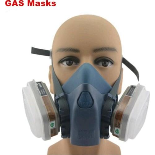 3M 6200 Gas Mask Spray Paint Decoration Chemical Dust Mask Protection Toxic Steam Filter Respirator Half Mask