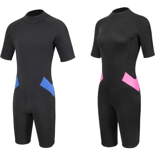 Wetsuits Men 3mm Neoprene Full Diving Suits Surfing Swimming Short Sleeve Keep Warm Back Zip for Water Sports
