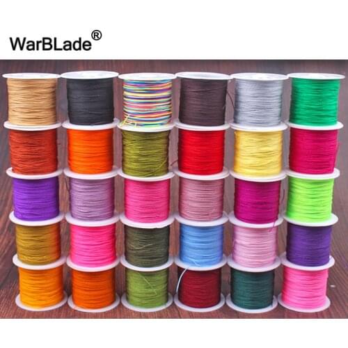 40m 0.4mm 0.6mm Cotton Nylon Cord Chinese Knotting Macrame Cord Beading Thread String DIY Braided Bracelet Rings Jewelry Making