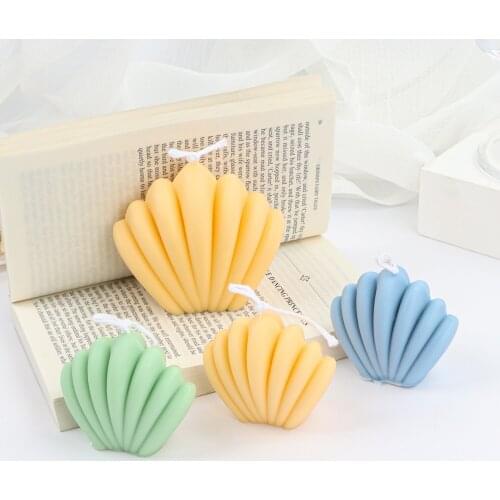 Best Sell Shell Shape Candle Moulds Beautiful Decorative Effect Handicrafts Reusable Tearing Resistance Silicone Soap Molds