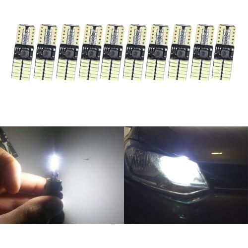 Lot10 W5W W2.1x9.5d 194 168 T10 4014-SMD Car Auto Led Light Bulbs For Parking Width License Plate Dome Tail Running Lights Lamp