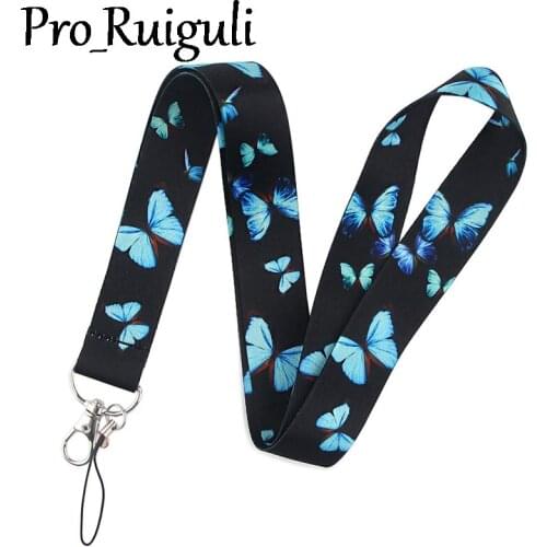 Monarch butterfly Lanyard for Keys Phone Cool Neck Strap Lanyard for Camera Whistle ID Badge Cute webbings ribbons Gifts couple