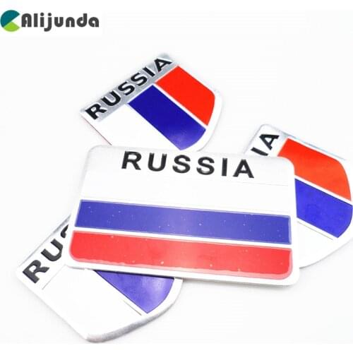 High quality Russia car sticker 3d flag logo, Label sticker accessories for Geely Vision SC7 MK CK Cross Gleagle SC7 Englon SC3