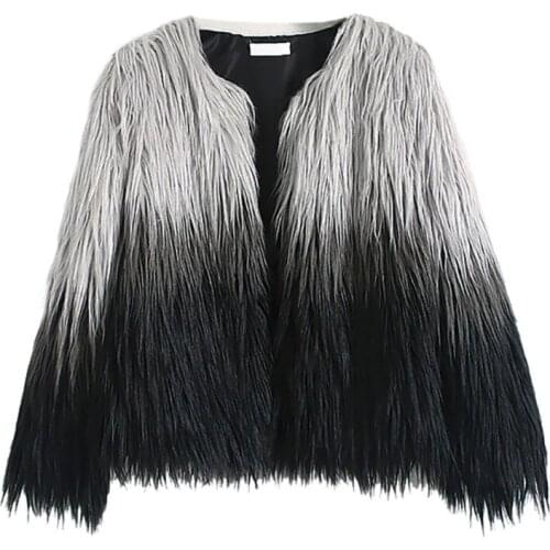 Newest Women Fluffy Warm Furry Fur Coat Long Sleeve Female Outerwear Autumn Winter Coat Jacket Hairy Overcoat Blusa