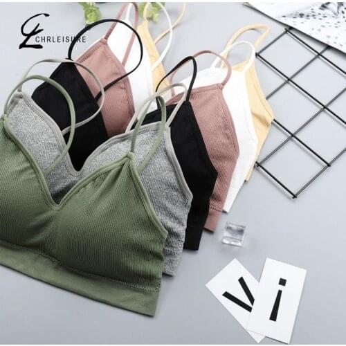 Solid Elastic Push Up Bra Summer Anti-light Korean Style BraTop Sexy No Rims Underwear
