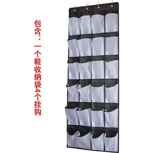 Over The Door Shoe Organizer, Clear Hanging Shoe Rack, Fabric Closet Shoe Organizer Storage Bag, 24 Large Mesh Pockets Door Shoe