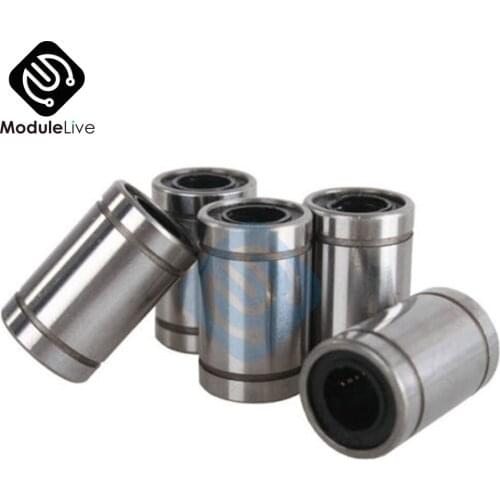 5PCS LM8UU Ball Bearings 8mm 8 MM Bushing 3D Printers Parts Rail Linear Long Rod Shaft Part 8mm*15mm*24mm Aluminum Bush Diy