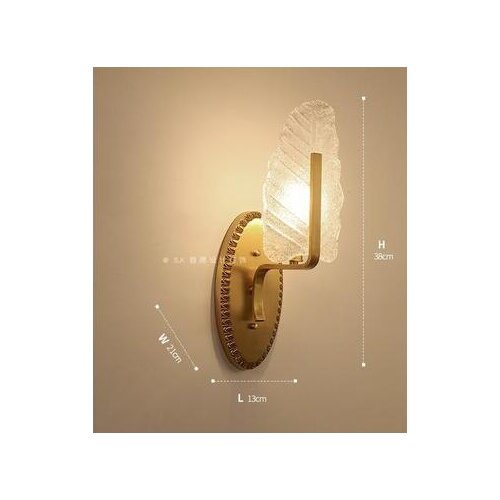 Postmodern light luxury creative living room dining room duplex bedroom villa clothing store window glass leaf wall lamp