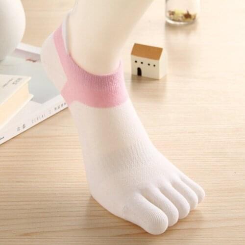 Drop shipping hot sale womens cotton Five fingers separate socks Comfortable Short tube deodorant socks