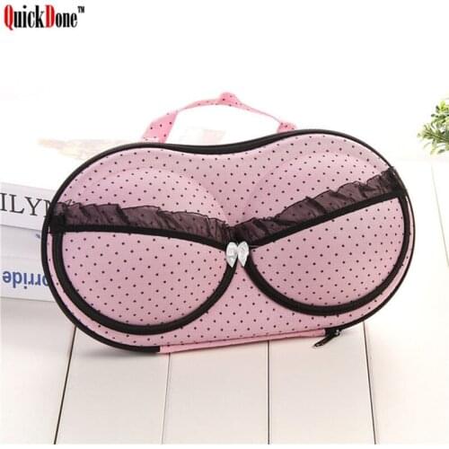 QuickDone Women Home Travel Bra Bag Lingerie Underwear Portable Protect Holder Home Organizer Storage With Handle FY0060