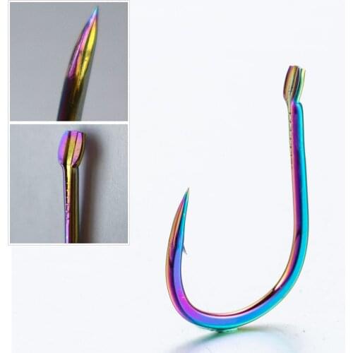 10pcs/Lot Fishing Hooks Fishhooks Fishing Accessories Supplies Lures Carp Fishing Tackle Barbed Colored Tungsten Alloy