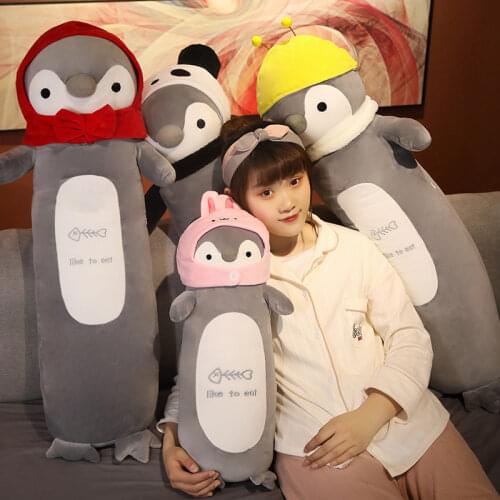 Съемная и моющаяся подушка penguin positive energy soft long plush removable washable pillow bed decoration ornaments sofa cushi