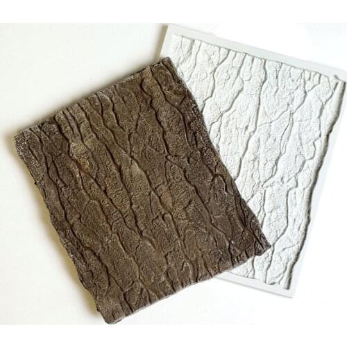 Tree Bark pottery Silicone Mold Pastry Mold Clay Mould Baking Cake Decorating Tool Pottery Ceramics Tools