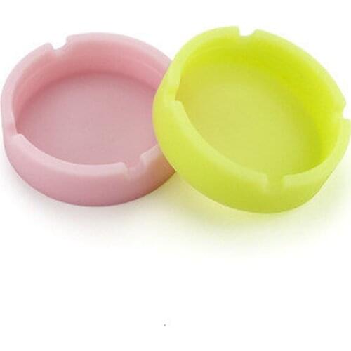 Silicone Round Ashtray Resistant To Burning And Melting Soft Smoke Cup Holder Home Accessories Home Tools Bendable Unbreakable