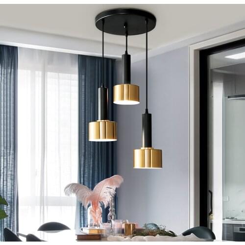 Nordic Personality Gold Led Pendant Light E27 Hanglamps Luminaire Pendant Lamp Chandelier Creative Indoor Kitchen Light Fixture