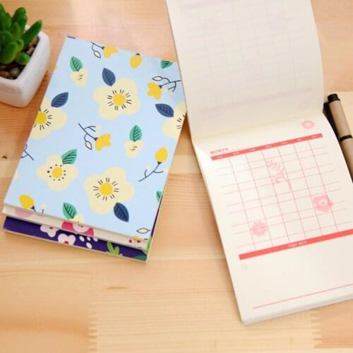 1pcs Novelty, South Korea, stationery wholesale flowers and plants plan QL16-860 Organizer Notebook schedule