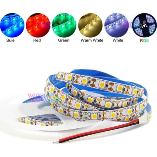5M 5V 60 LEDs/m LED Strip Light White/Warm White/Red/Green/Blue/RGB SMD 5050 Lamp tape 10mm for Christmas desk Decor Lighting