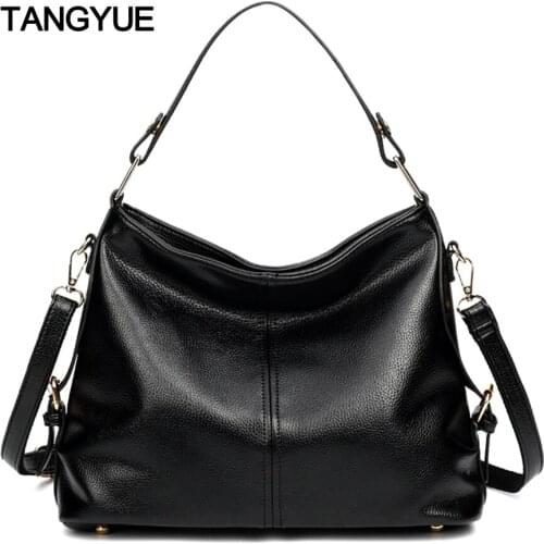 TANGYUE Luxury Handbags Women Bags Designer Leather Messenger Bag Womens Shoulder Bag for Grils Crossbody Black hand sac a main