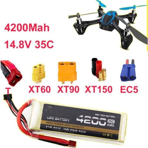 High rate battery 35C 4s 14.8v 4200mah drone battery aircraft li-poly battery 35C low resistance rechargeable fpv battery