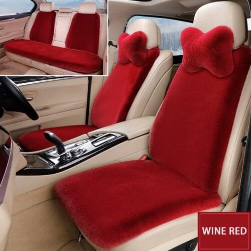 Universal Size Plush fur car seat cover car interior cover car front and rear cushion 5 seat protection cushion