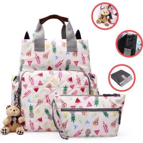 Large Capacity Diaper Bag Fashion Mummy Bag Nappy Backpack Waterproof Travel Nursing Bag with some gift