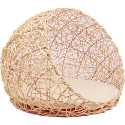 599 Four seasons universal cat nest semi-open large pet nest cat bed cat toy removable and washable summer rattan kennel