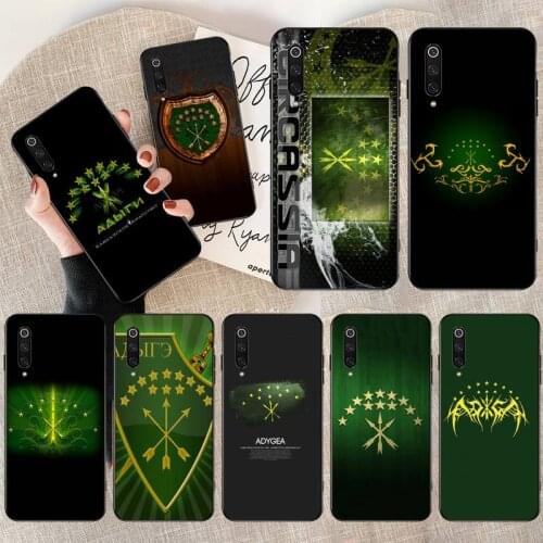 YJZFDYRM Adygea Natioanl Flag Painted Phone Case for Xiaomi Mi 10 Pro lite Mi9 9SE 8SE Pocophone F1 Mi 9T Pro