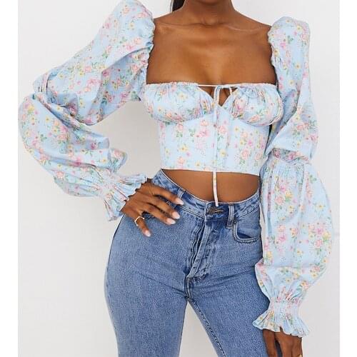 High Quality Corset Top Y2k Women 2021 New Arrivals Floral Printing Sexy Bodycon Top Double Layer Female Crop Top For Party Club