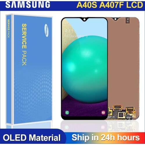 Super AMOLED For Samsung A40S LCD A407 A407F A407FD LCD display touch Screen Digitizer Assembly replacement repair parts