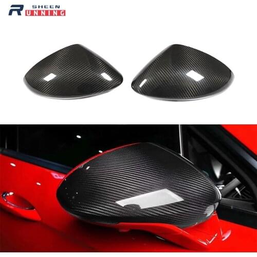 100% Real Carbon Car Rear View Mirror Cover Fiber Rearview Mirror Fit Porsche Panamera 971 970 Accessories 2014-2020