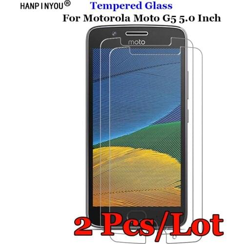 2 Pcs/Lot For Motorola Moto G5 Tempered Glass 9H 2.5D Premium Screen Protector Film For Motorola Moto G5 G 5 5th Gen 2017 5.0"