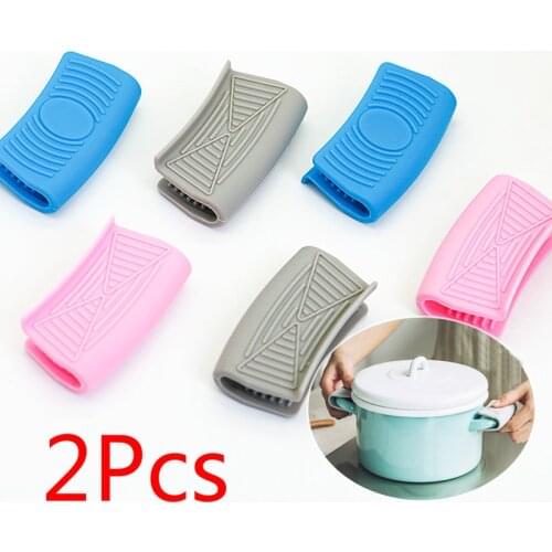 2Pcs/Pair Silicone Oven Gloves Heatproof Heat Resistant Gloves for Cooking Clamp Pot Holders Baking Tool