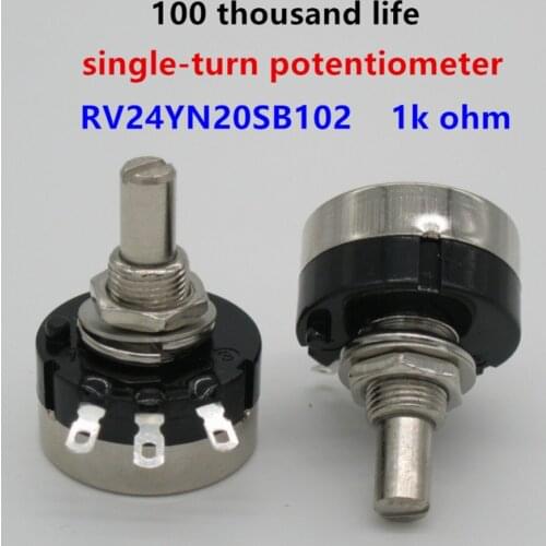 2pcs RV24YN20S B102 1K ohm Carbon film potentiometer single-turn potentiometer