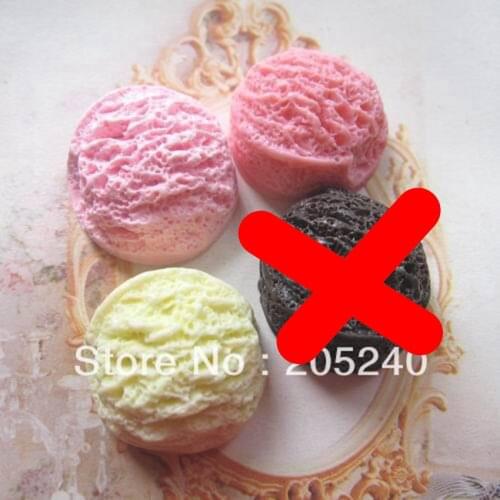 20pcs Mixed 4colors Hot Sale Cute Resin Food For Diy Decoration
