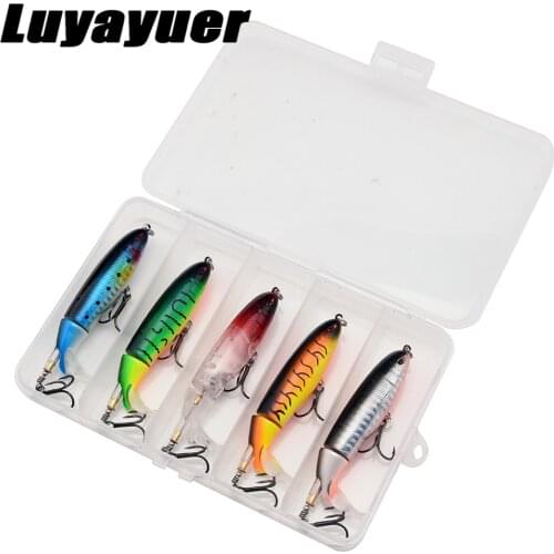 5 Colorful Bionic Fishing Bait Fishing Tackle Set Fish Soft Bait Hard Metal Fishing Lure Propeller Whopper Fishing Lure Pesca