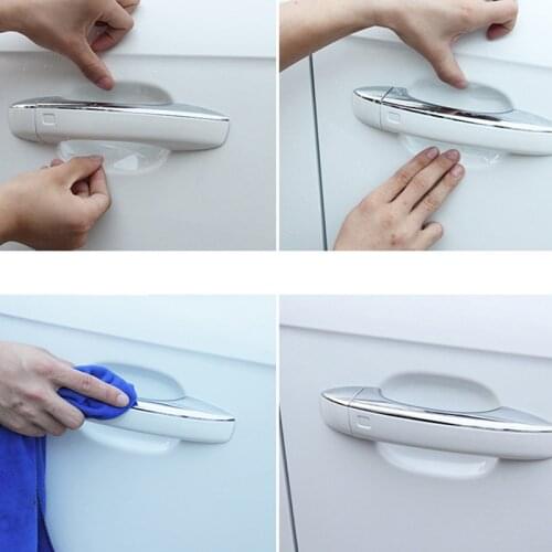 5pcs Universal Invisible Car Door Handle Scratches Automobile Shakes Protective Vinyl Protector Films car Handle car sticker