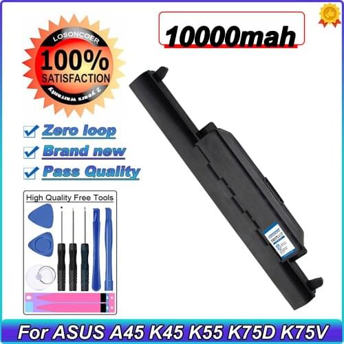 6 Cells A32-K55 A33-K55 A41-K55 Laptop Battery For ASUS A45 K45 K55 K55A K55DE K55DR K55N K55D K55VD K75 K75A K75D K75V X55 X75