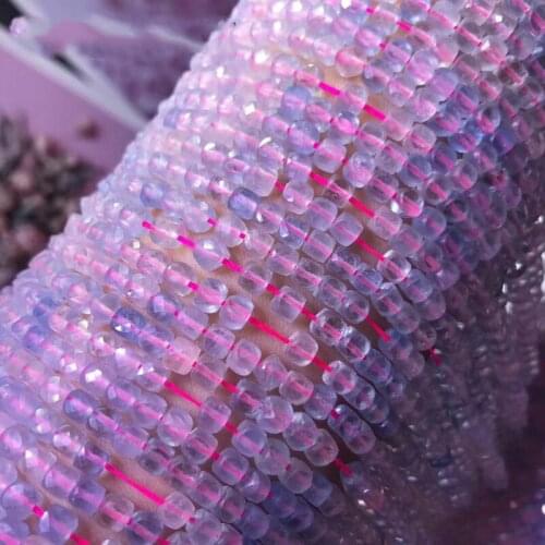 AAAA LOOSE BEADS Gradient color Morganite square faceted 4.5*4mm Wholesale for DIY jewelry necklace 36cm