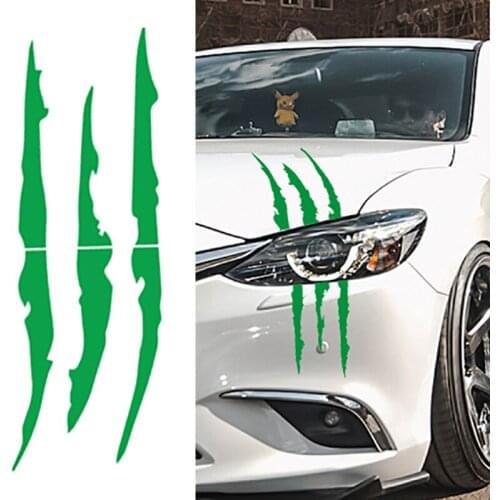 Car Sticker Reflective Monster Claw Scratch Stripe Sticker for Citroen C-Quatre C-Triomphe Picasso C1 C2 C3 C4 C4L C5 Elysee